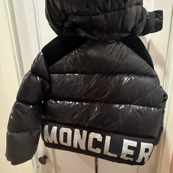 Moncler Kids Shiny Black Puffer Coat - Picture 5 of 8